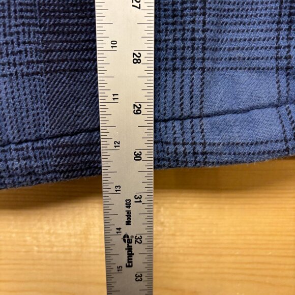 Duluth Trading Jacket XL Blue Flannel Flapjack Fleece Lined Relaxed Shirt Jac - Picture 8 of 12